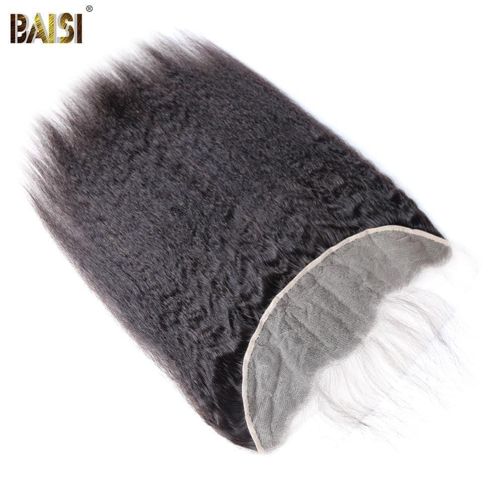 Frontal do laço de BAISI 10A no cabelo 100% 13x4 reto perverso do Virgin