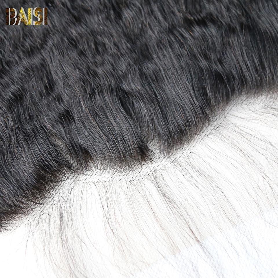 Frontal do laço de BAISI 10A no cabelo 100% 13x4 reto perverso do Virgin