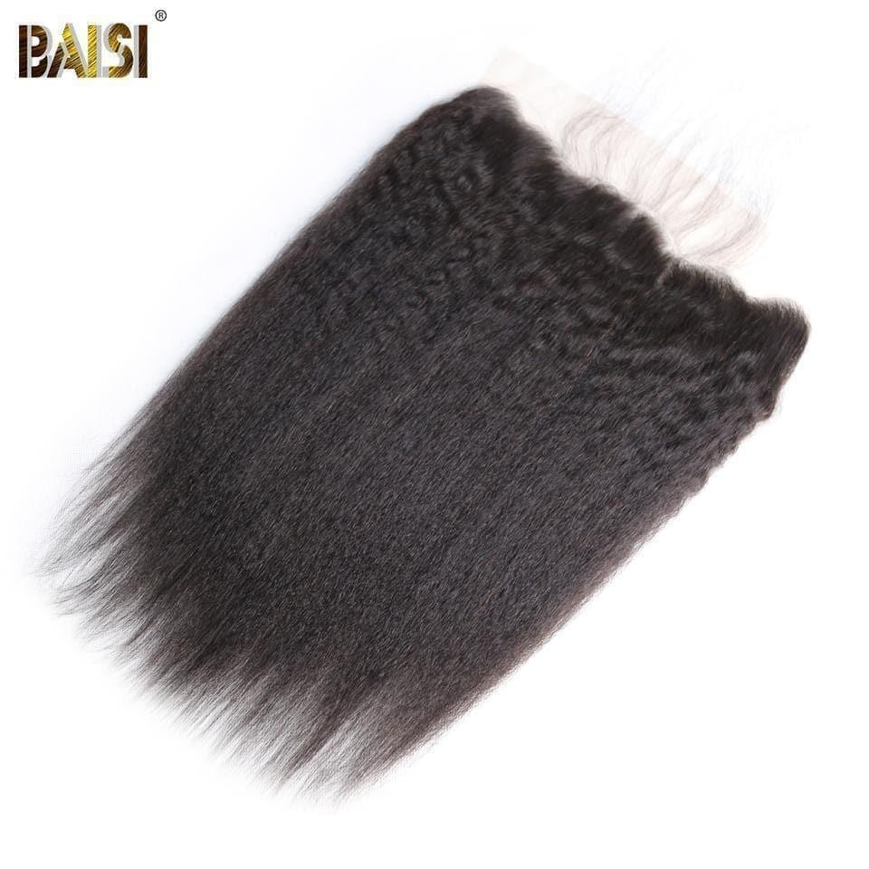Frontal do laço de BAISI 10A no cabelo 100% 13x4 reto perverso do Virgin