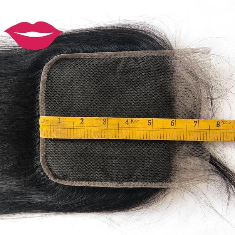 Baisi 10a tamanho de fechamento de renda 6*6 em cabelo 100% virgem, frete grátis