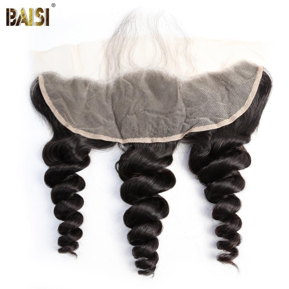 BAISI 10A Lace Frontal In 100% Virgin Hair Wavy Loose Wave 13x4