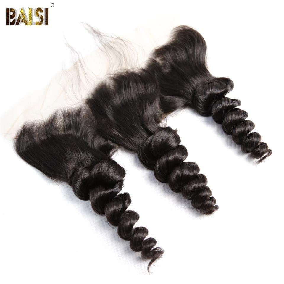 BAISI 10A Lace Frontal In 100% Virgin Hair Wavy Loose Wave 13x4