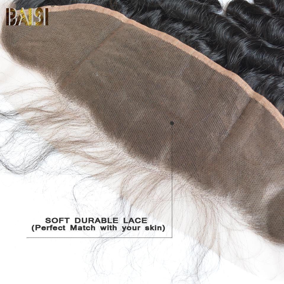 BAISI 10A Lace Frontal In 100% Virgin Hair Wavy Loose Wave 13x4