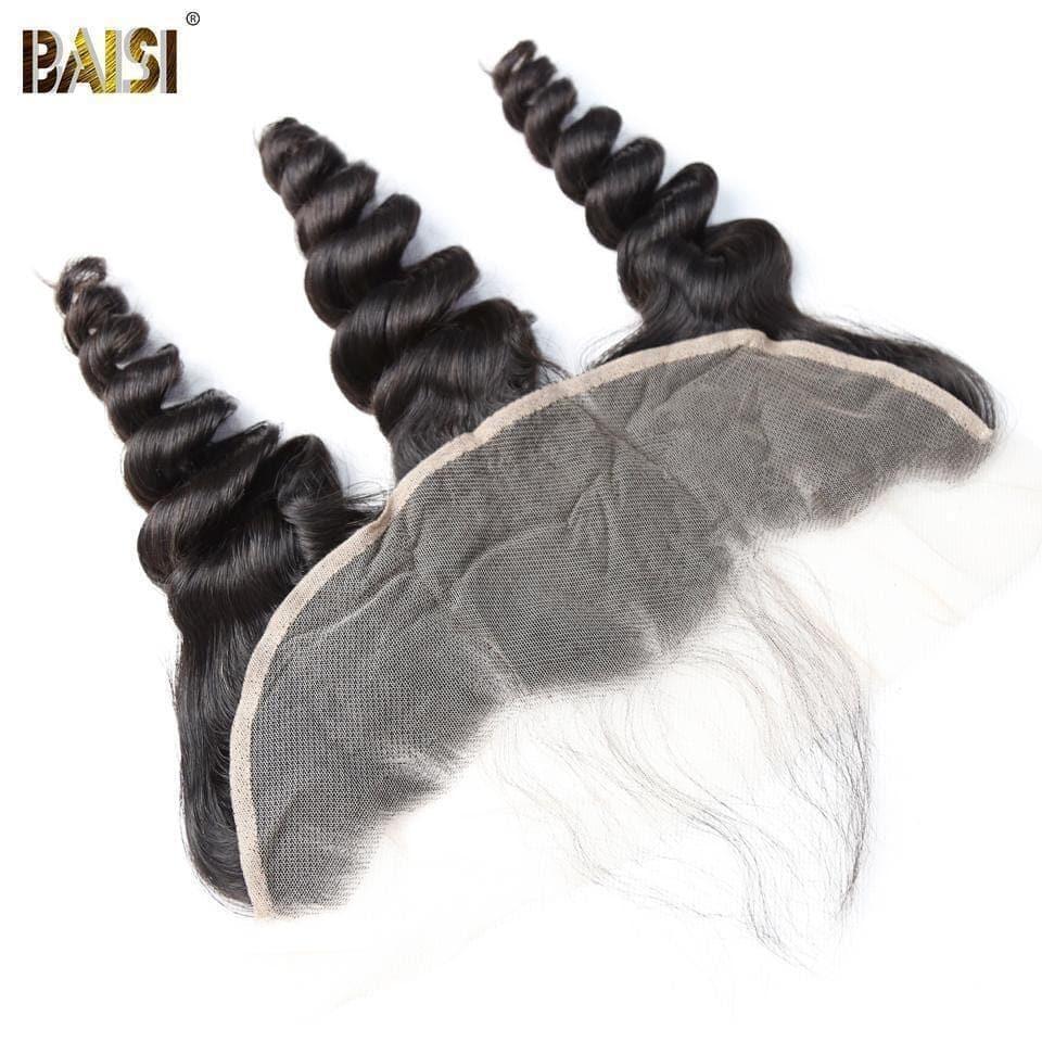 BAISI 10A Lace Frontal In 100% Virgin Hair Wavy Loose Wave 13x4