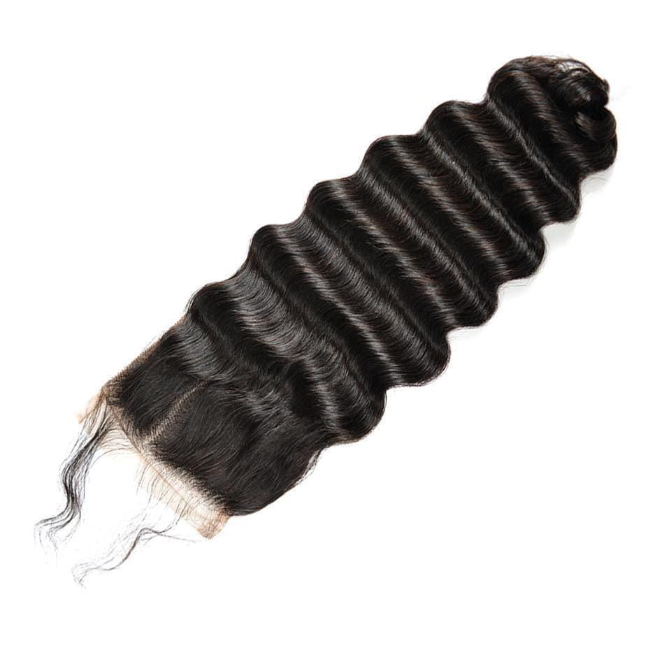 BAISI 8A 100% Virgin Hair Natural Wave Lace Closure 4x4