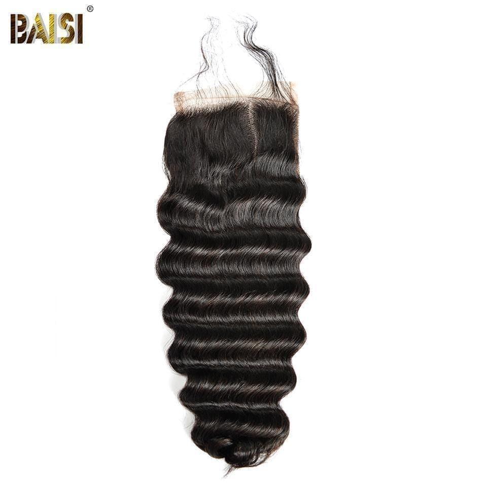 BAISI 8A 100% Virgin Hair Natural Wave Lace Closure 4x4/ 5x5, Silk Based Closure 4x4 - Baisi Hair