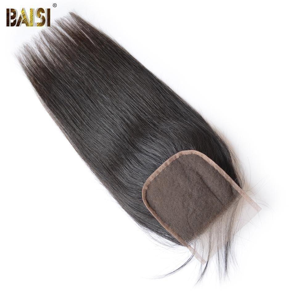 BAISI 8A 100% Virgin Hair Straight Lace Closure 4x4/ 5x5, Silk Based Closure 4x4 - Baisi Hair