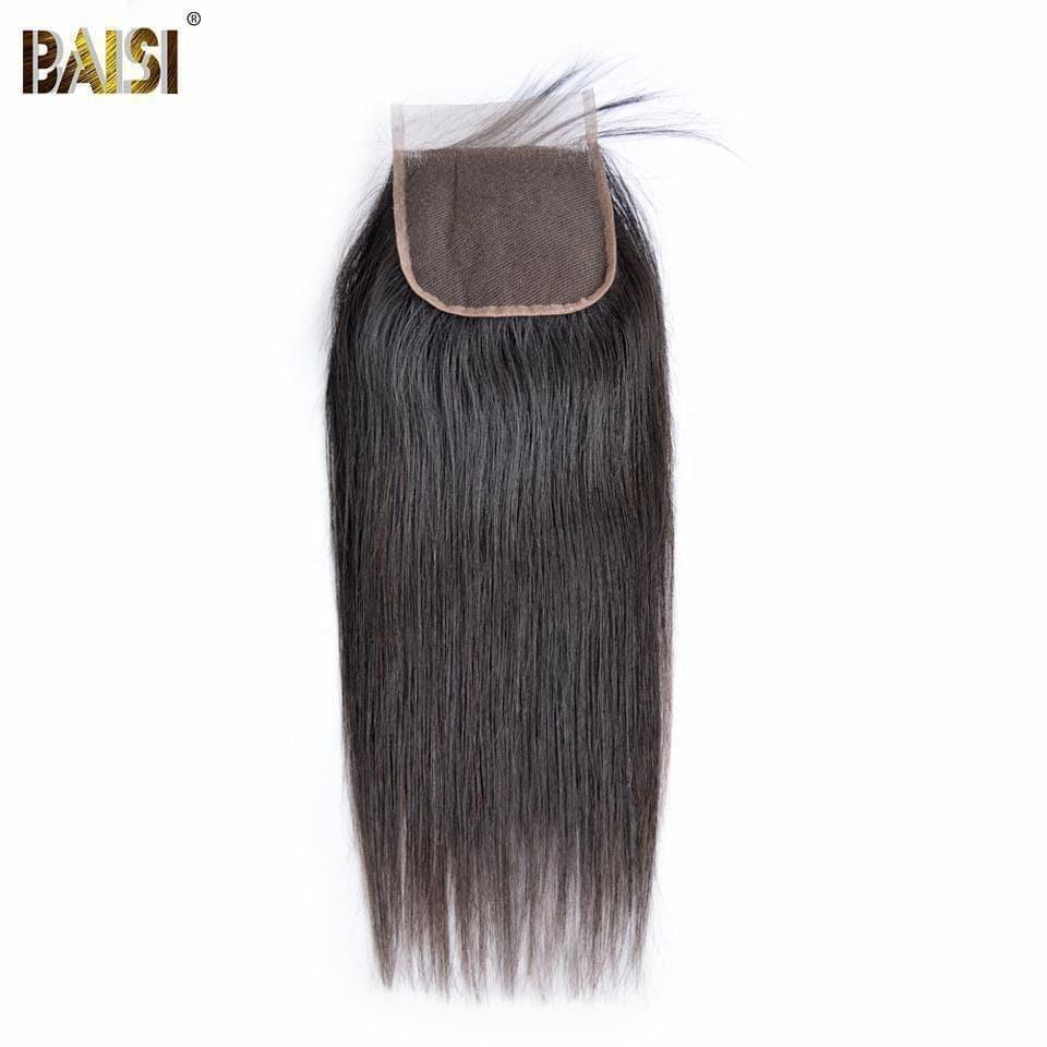 BAISI 8A 100% Virgin Hair Straight Lace Closure 4x4/ 5x5, Silk Based Closure 4x4 - Baisi Hair