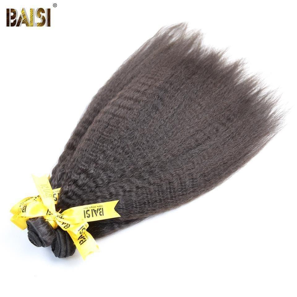 BAISI 12A Kinky Straight Virgin Hair Weave