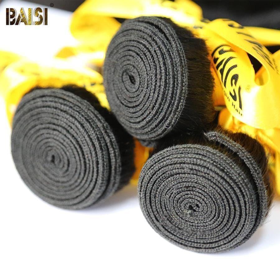 BAISI 12A Kinky Straight Virgin Hair Weave