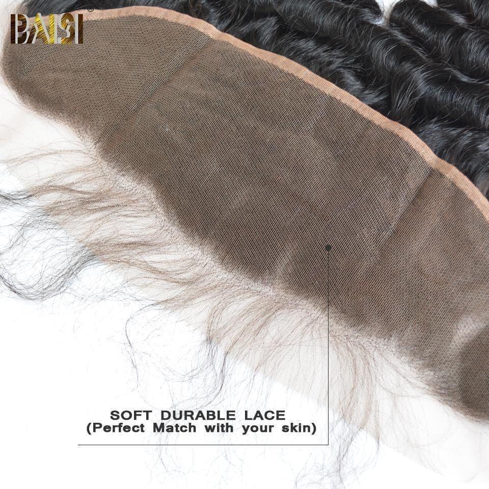 BAISI 8A 100% Virgin Hair Natural Wave Lace Frontal 13x4