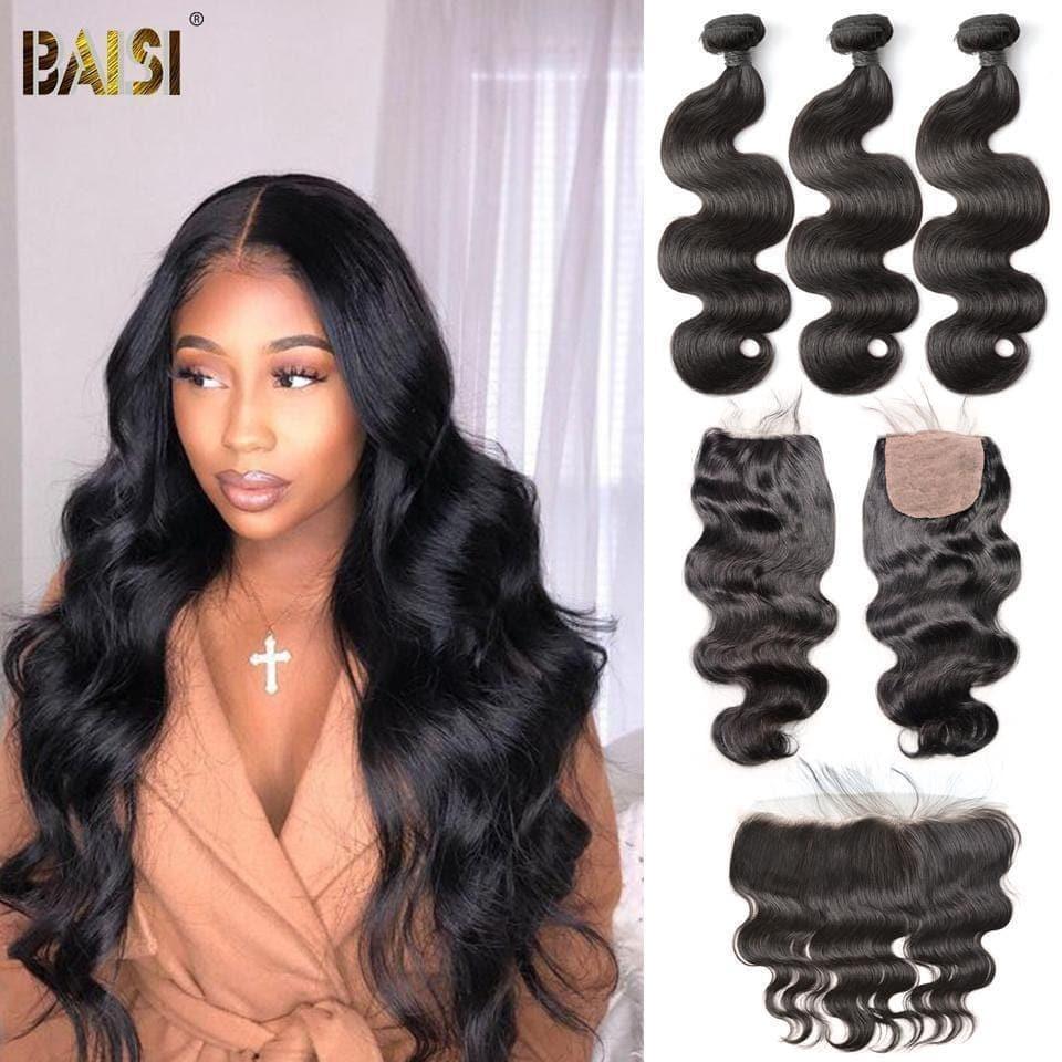 BAISI 10A Weave With Closure/Frontal On Big Sale Body Wave