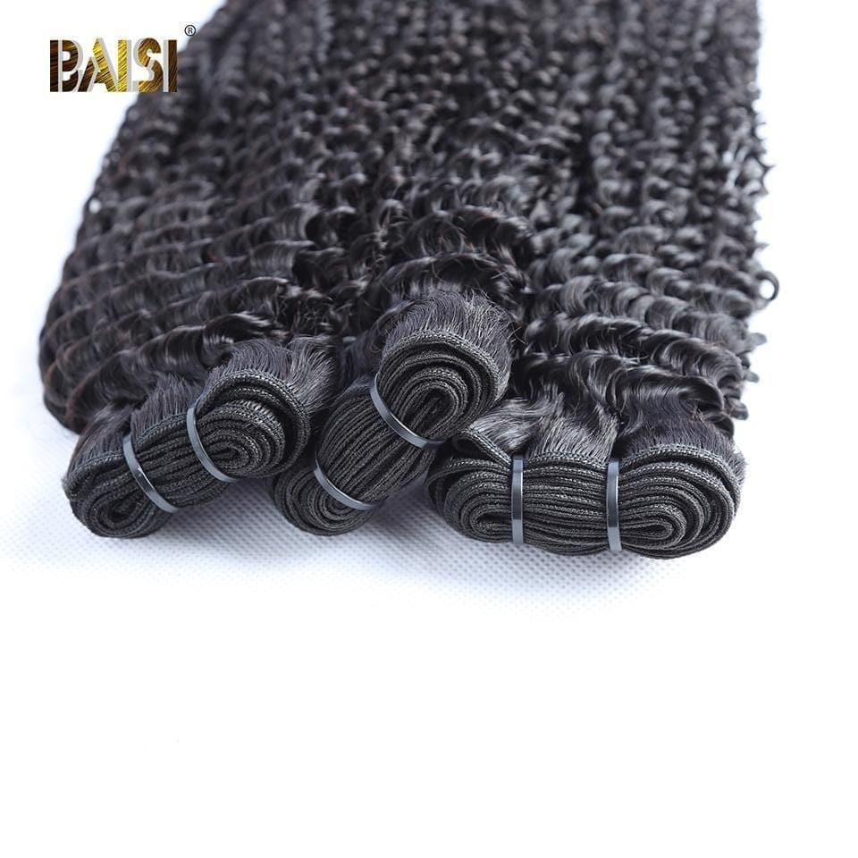 BAISI 8A Curly Human Hair Bundles with Closure/Frontal 8A Bundles with Closure / Frontal Baisi hair
