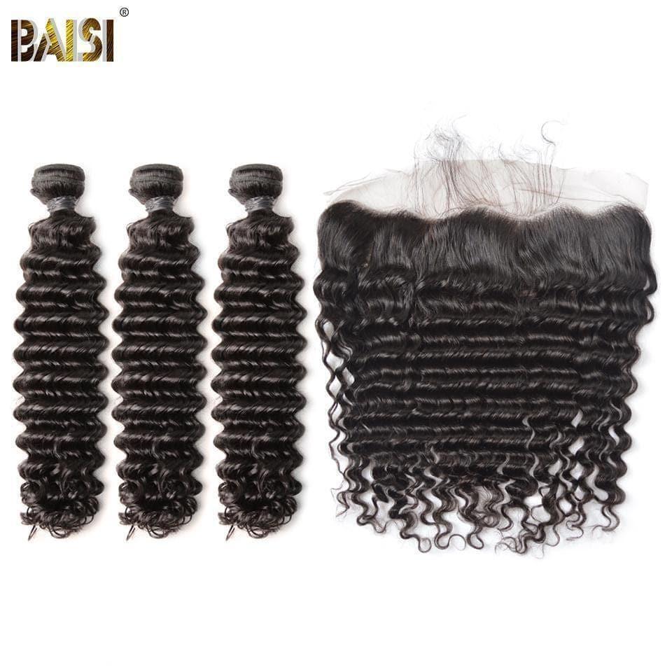 BAISI 10A Tissage Avec Closure/Frontal En Grand Solde Deep Wave