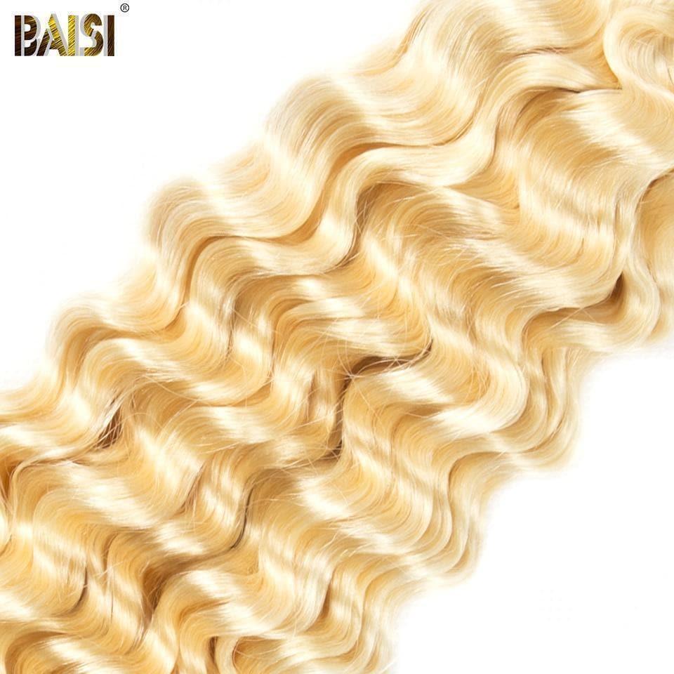 BAISI 12A Weave 613# 100% Human Hair Deep Wave Weave