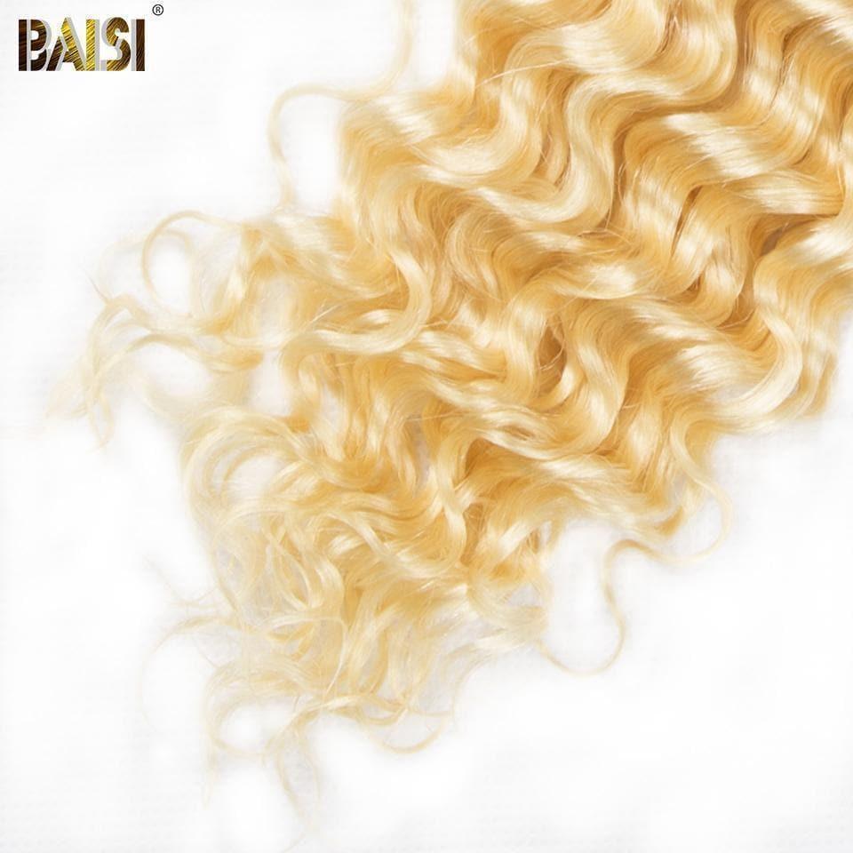 BAISI 12A Weave 613# 100% Human Hair Deep Wave Weave