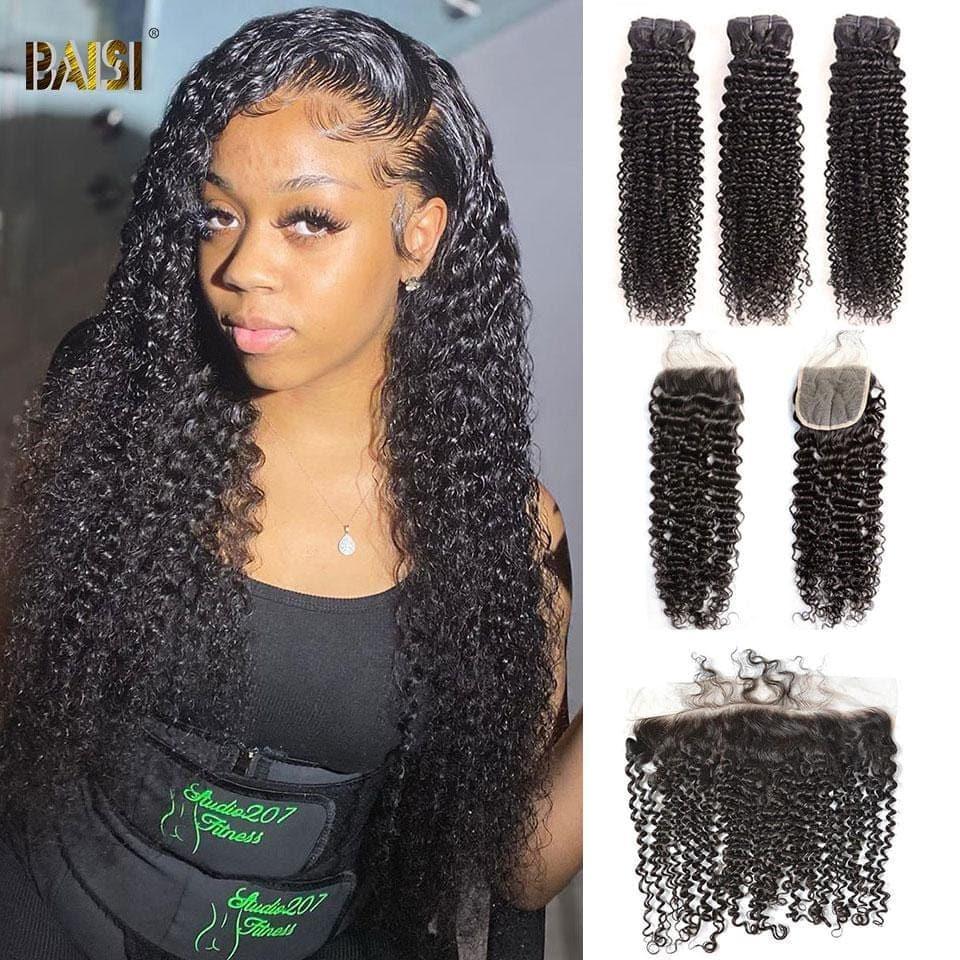 BAISI 10A Tecido Com Fecho/Frontal Em Grande Venda Encaracolado