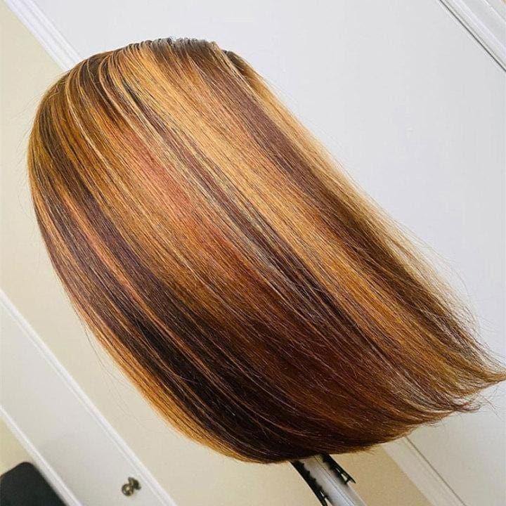 BAISI 4MIX27 Peruca Bob Curta Colorida 10-14 Polegadas