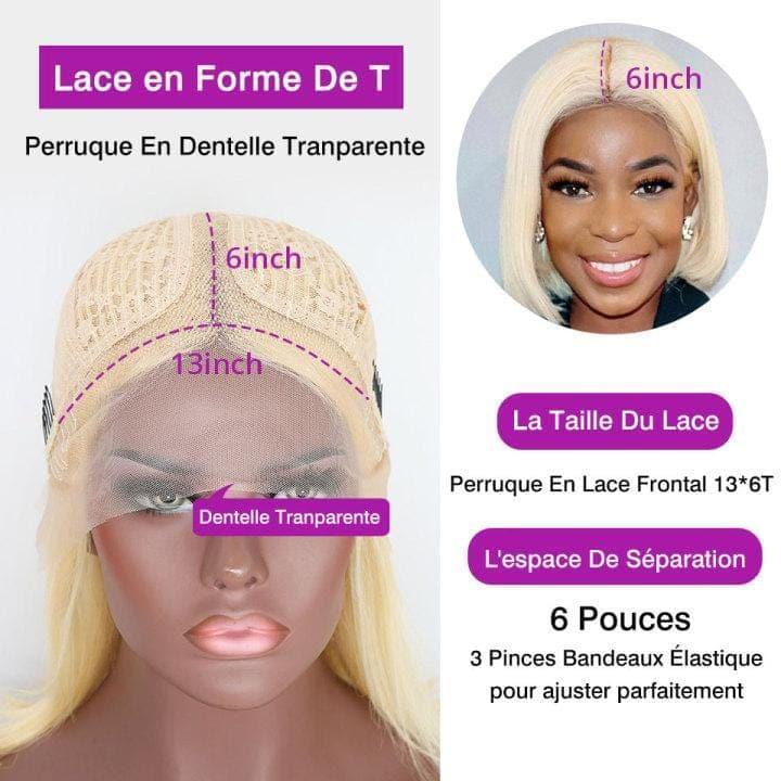 BAISI #613 peluca ondulada de cuerpo rizado Rubio Frontal de encaje con parte en T con encaje transparente 13x1x6