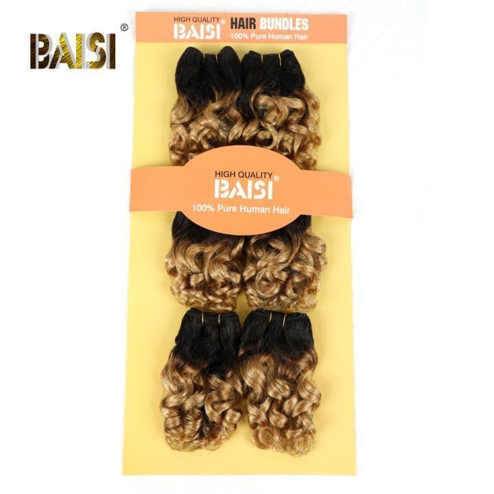 BAISI 8A Tissage Brésilien Cheveux Vierges Bouclé Noir 1B#30 1B#27 Water Wave 8-12 pouces