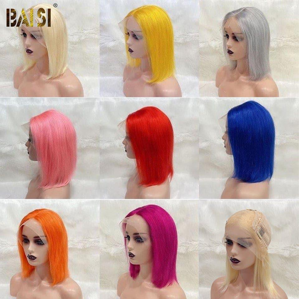 Peluca cuadrada a todo color con encaje frontal BAISI