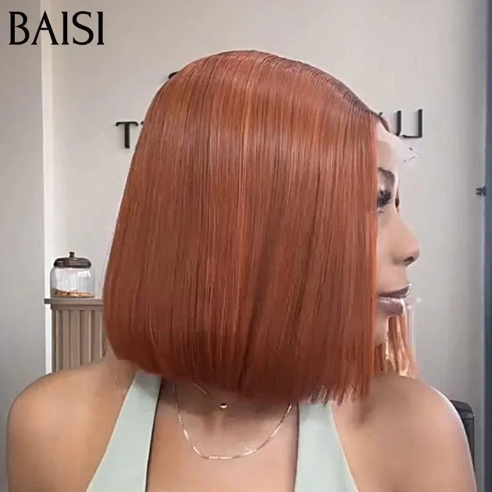 BAISI 100% Vietnam Hair SDD BONE STRAIGHT 2x6 Peluca recta de encaje #4T#613 Rubio 89 € en cabello 100% humano