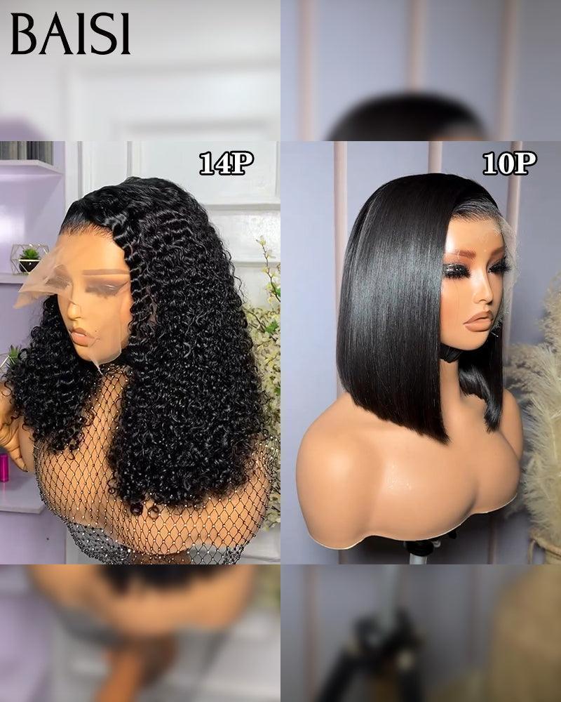 BAISI 2 Perucas SEM cola Onda corporal e onda encaracolada para revender 275€ 18 polegadas em cabelo 100% humano real VIP100