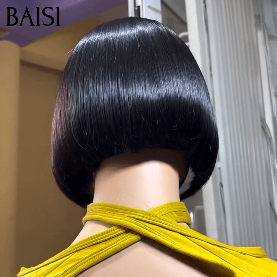 BAISI 13x4 Frontale Lace Perruque 16 Pouces En Couleur Brun avec Racine Noir  1BT27#1B#  148€ ou 10Pouces Marron 138€coupe personnalisée boucles voluminieux  ou 2X6 lace 8 Pouces 78€ BOB Vietnam Hair 300% densité plus de 20 ans d' utilisations FR20