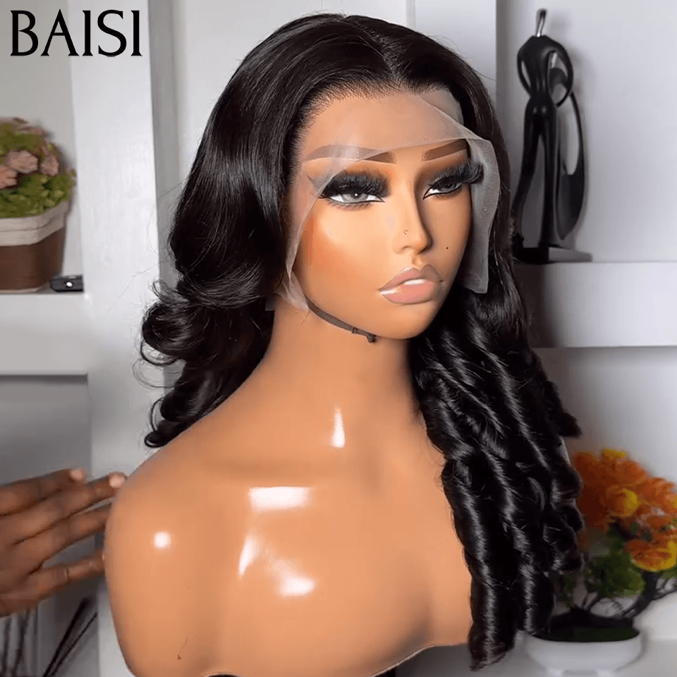BAISI 13x4 lace perruque loose wave 250% densité 20 Pouces 200€ en 100% cheveux humains en cheveux indians brésiliens de bonne qualité BS65