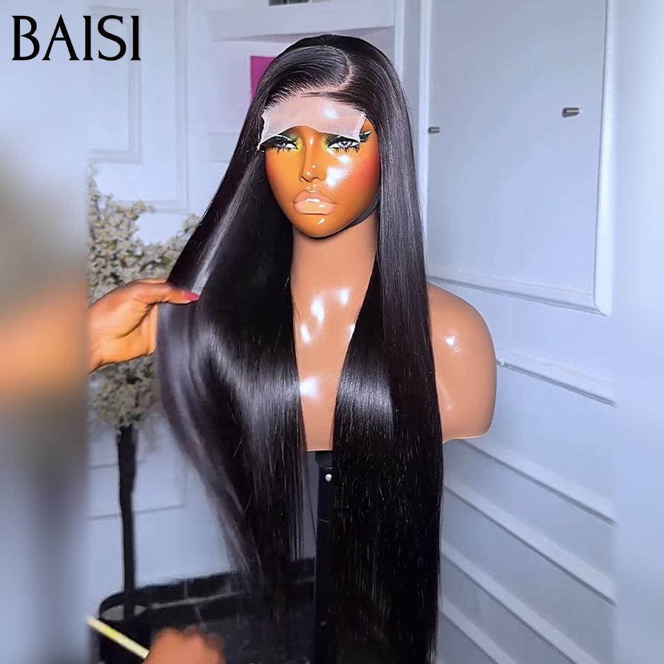BAISI Achetez 2 perruques minimum au prix d'usine fournisseur 4x4 Closure Perruque Lisse  En 100% Cheveux Humains En Cheveux Indians Brésiliens De Bonne Qualité (Pas besoins de code)