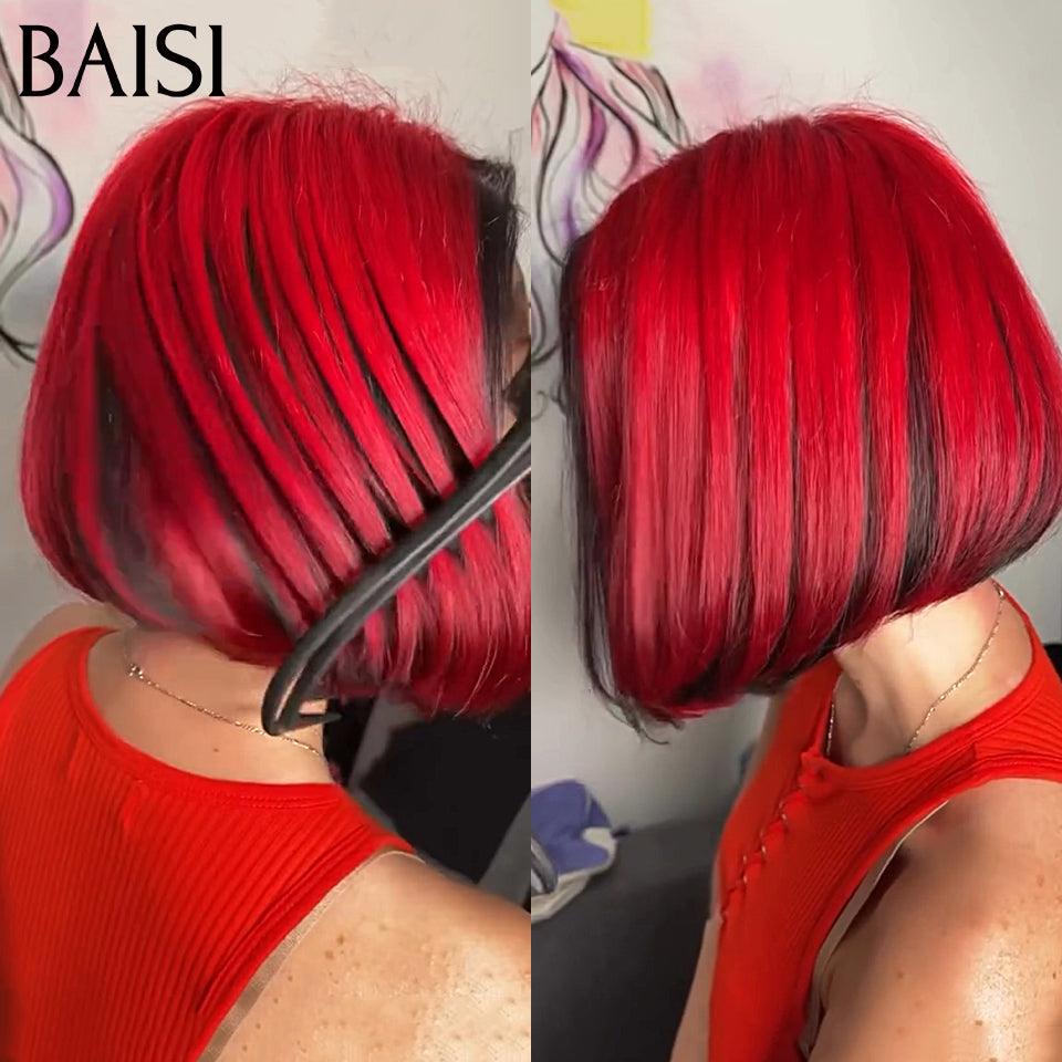 Baisi luxo em linha reta bob 2x6 peruca de renda 100% cabelo vietnamita na cor #4/cinza sdd osso reto em 100% cabelo humano real