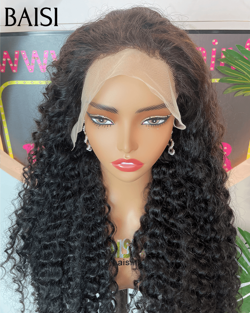 BAISI 13X4 Perruques de Luxe Curly 20 pouce ou Lisse 18 pouce  A1 Fabriquées par les cheveux double drawn mèches vièges Vietnam Hair 250% densité plus de 20 ans d' utilisations VIP100