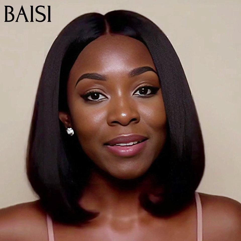 Baisi luxo perucas sdd osso em linha reta 100% vietnam cabelo 2x6 laço bob peruca preto liso vietnam cabelo 300% densidade mais de 20 anos de uso