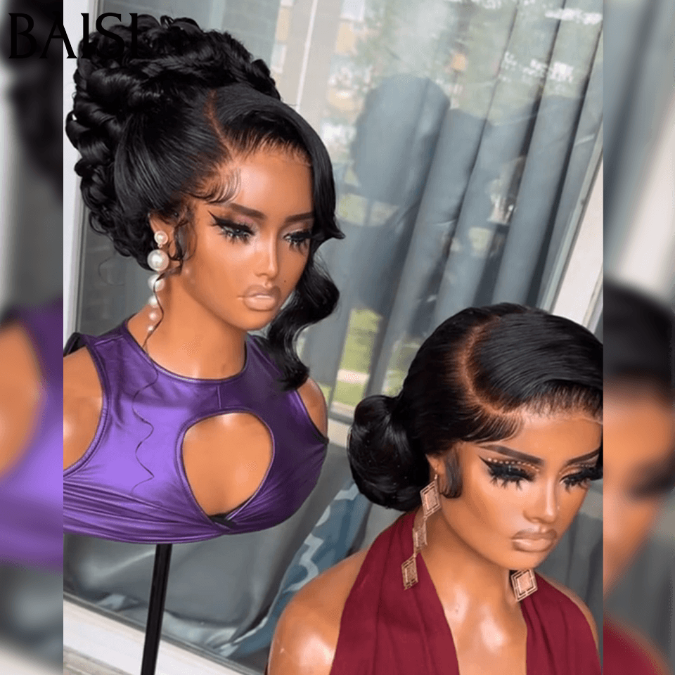 BAISI Coiffure de luxe Tiffany & Bella Perruques Mariage Prête à porter chignon et personalisation comme sur la vidéo 100% identique avec lace frontale pour mariage ou événement spécial BS120