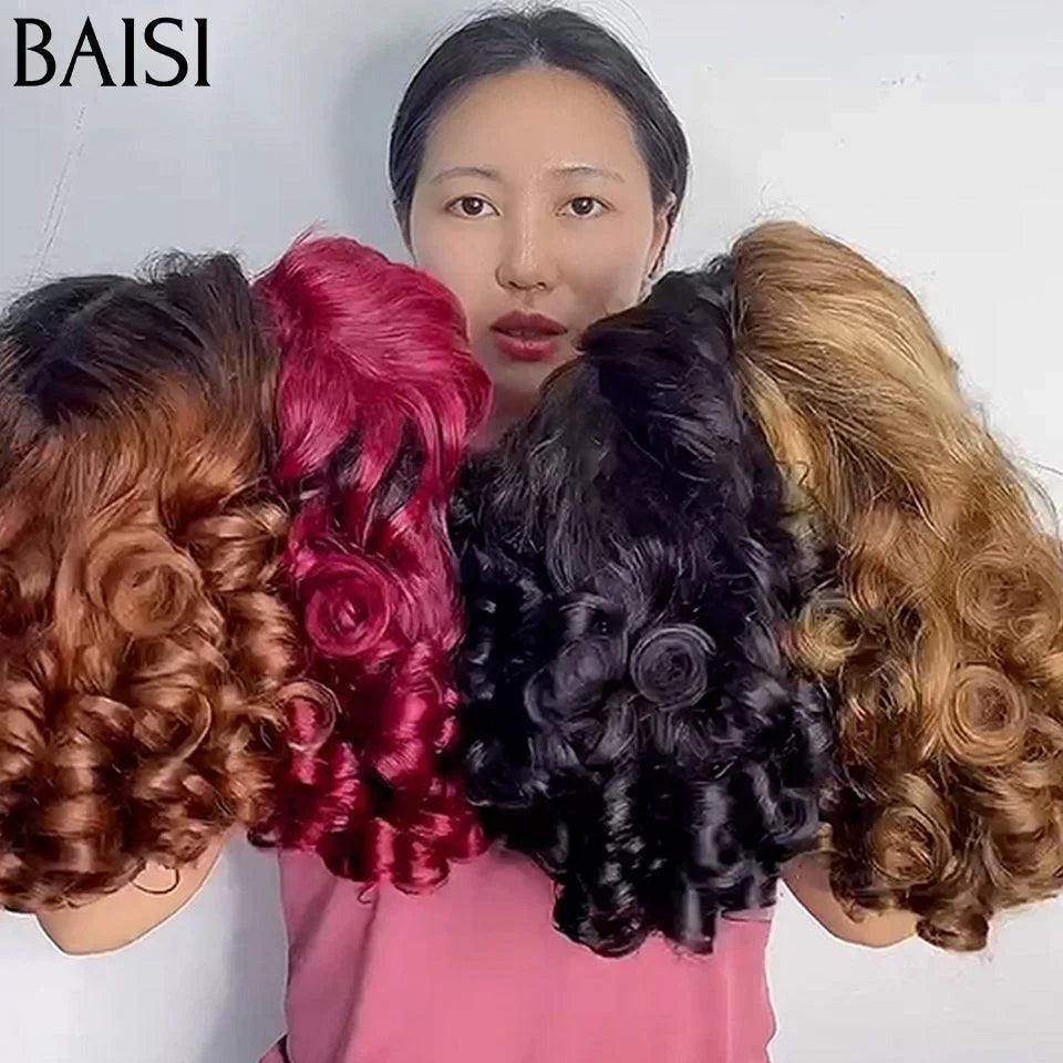 Parrucca BAISI 4*4 Pixie Egg Curls Riga laterale diversi colori disponibili in capelli umani al 100% #025