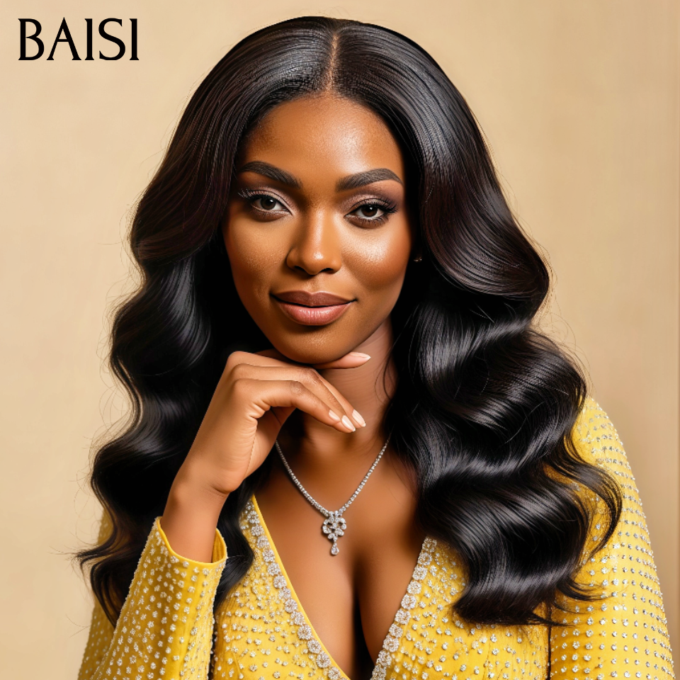 BAISI Achetez 2 perruques minimum au prix d'usine fournisseur Perruque Body Wave  Pré-plucked Pas Besoin de Colle en 100% Raw Hair Lace déjà couper(Pas Besoin de Code)