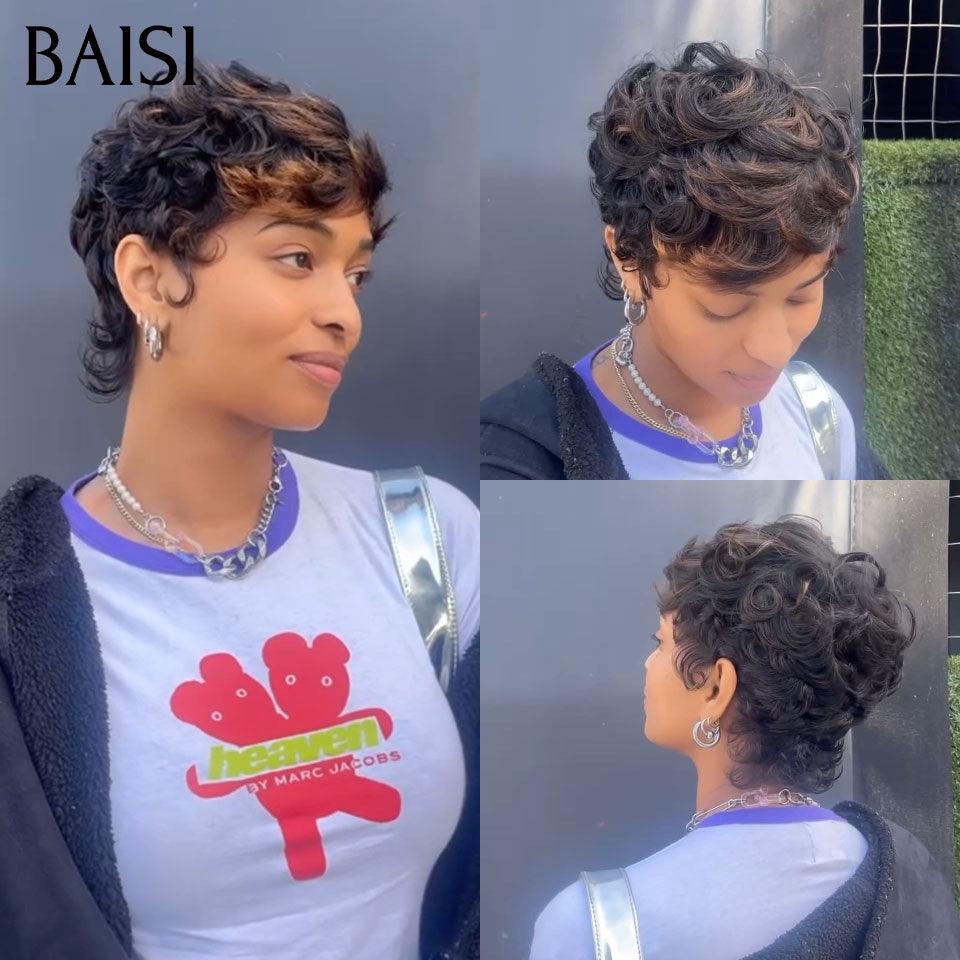 BAISI Big Promo máquina de corte pequeno feita em cabelo 100% humano #026 FR38