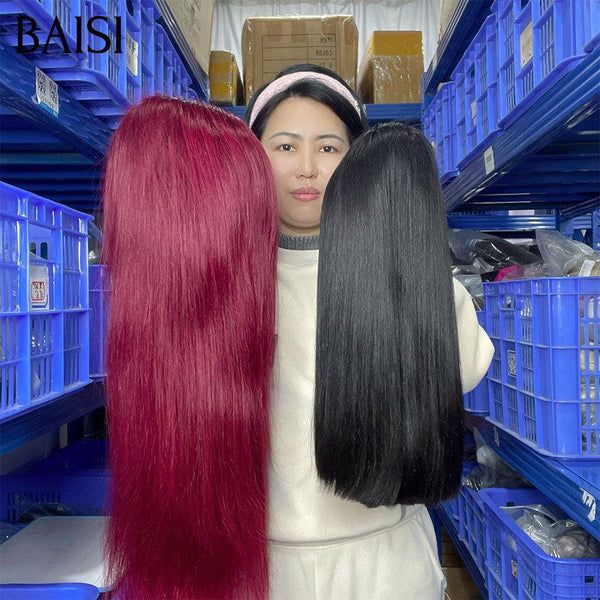 BAISI vente flash 2 perruques 200€ 13X4 lace 99J# 18 pouces et noir 12 pouces ou 4 perruques en 100% vrais cheveux humains 700 euro  MP50