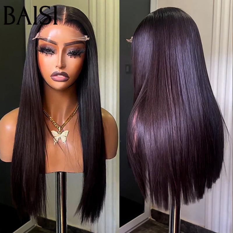 BAISI 4x4 Lace Luxus-Perücken, SDD-Knochen gerade, 100 % Vietnam-Haar, glatt, A1, hergestellt aus doppelt gezogenen Echthaarsträhnen, Volumen 250 % Dichte