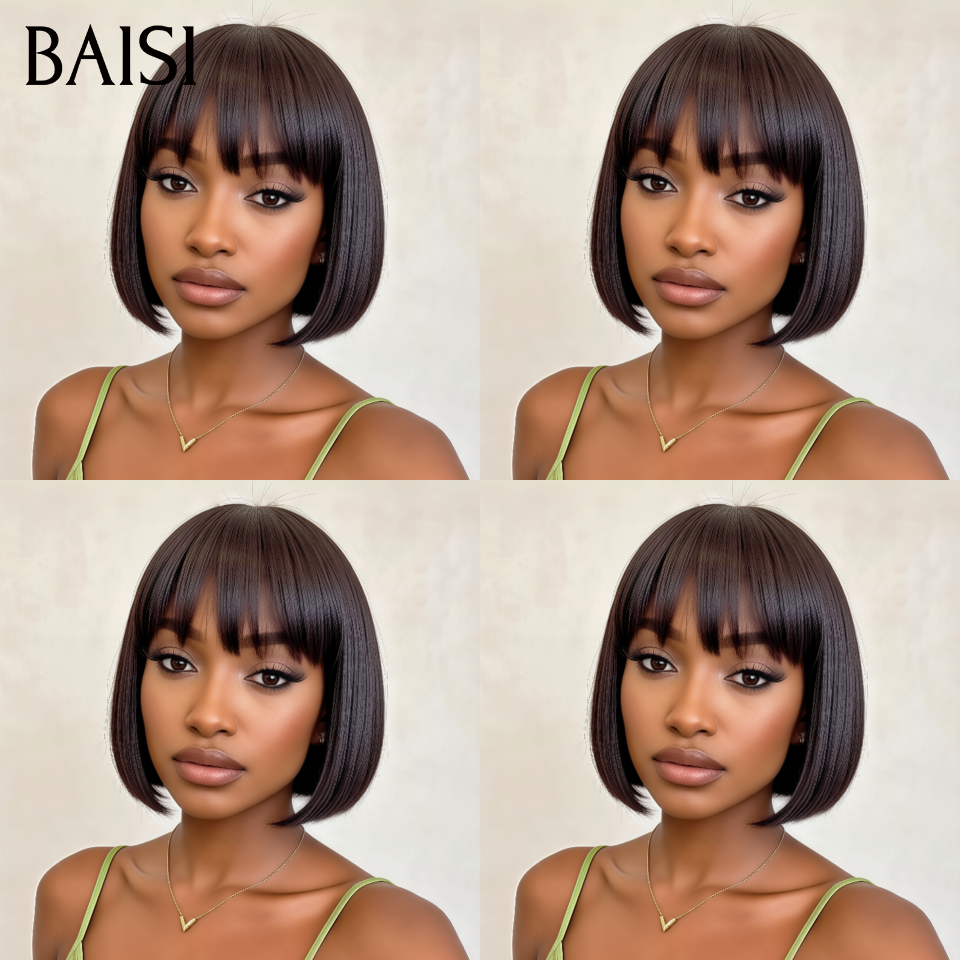 sans Colle 2x4 lace Lisse avec Frange noir 8 pouces 56€ Promotion en France en 100% vrais cheveux humains