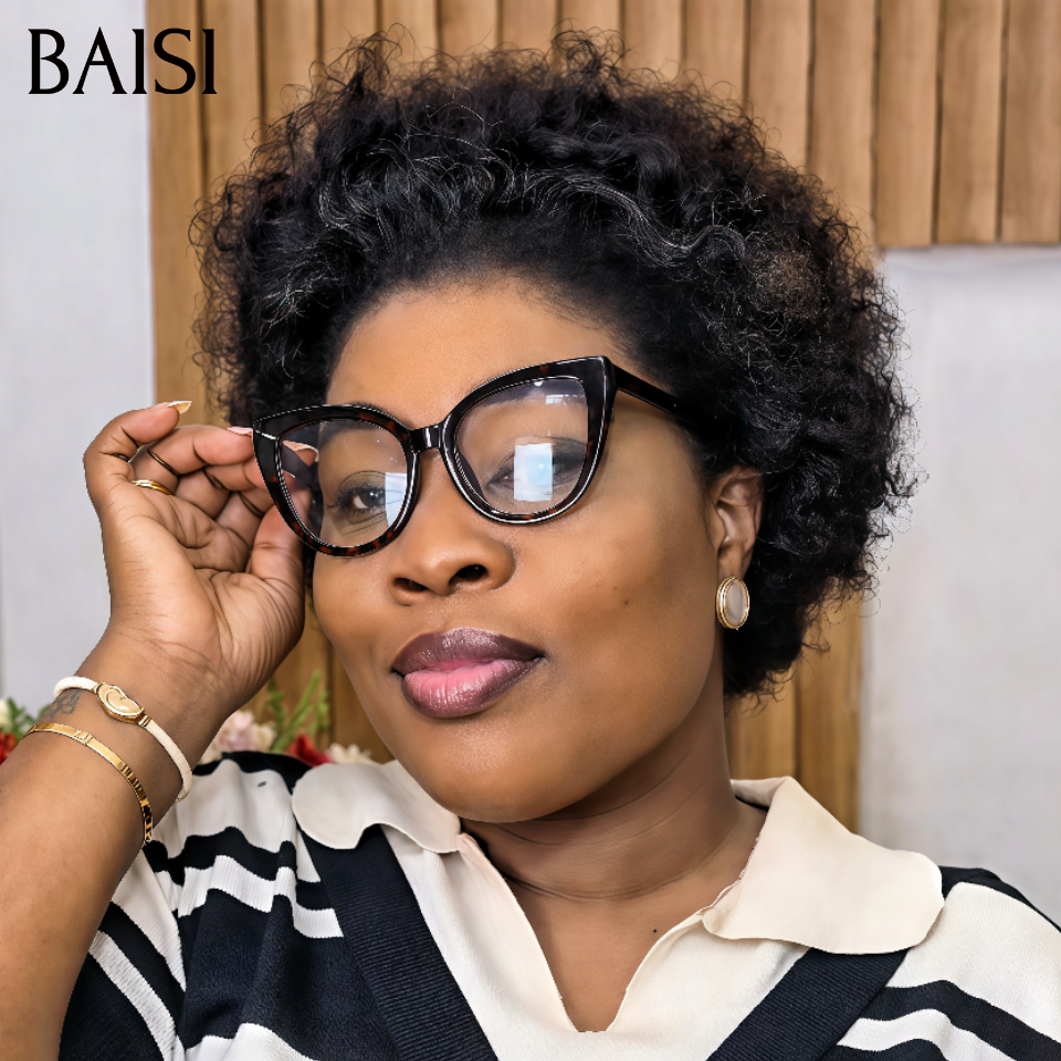 BAISI Perruque pixie afro Sans Colle 48€ Fabriqué à la Machine ou Facile à porter avec frontal en 100% Cheveux Humains