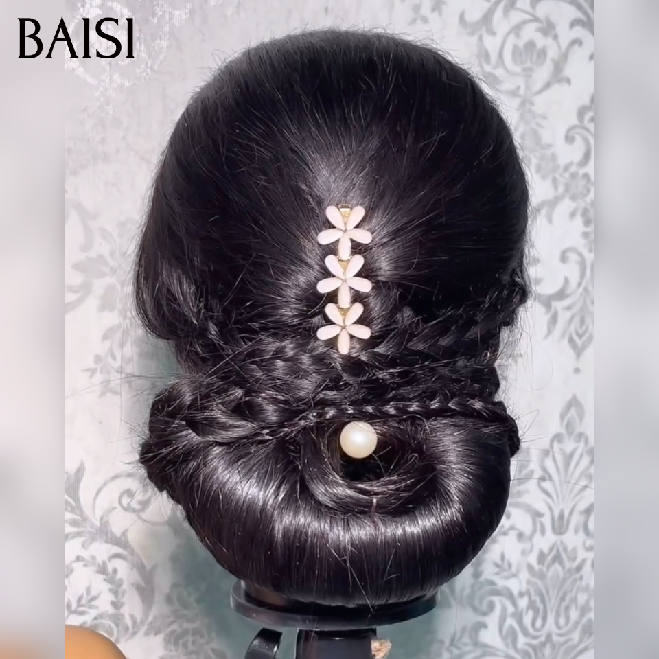 BAISI Coiffure de luxe Josette Perruques Mariage NOIR Prête à porter chignon et personalisation comme sur la vidéo 100% identique avec lace frontale événement spécial
