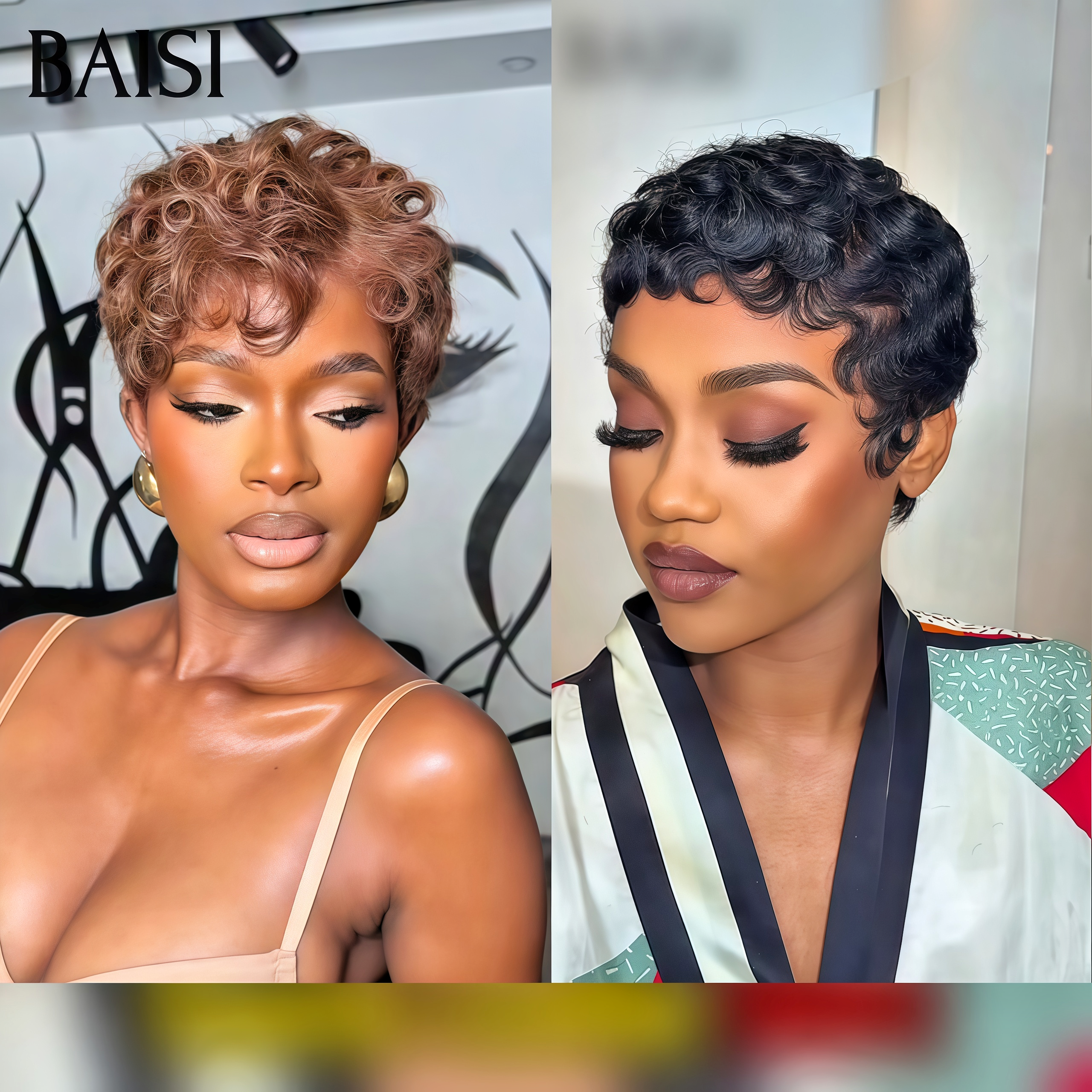 BAISI Promo 24H 2 Chioma 69€ sans lace Marron et noir En 100% Cheveux Humains