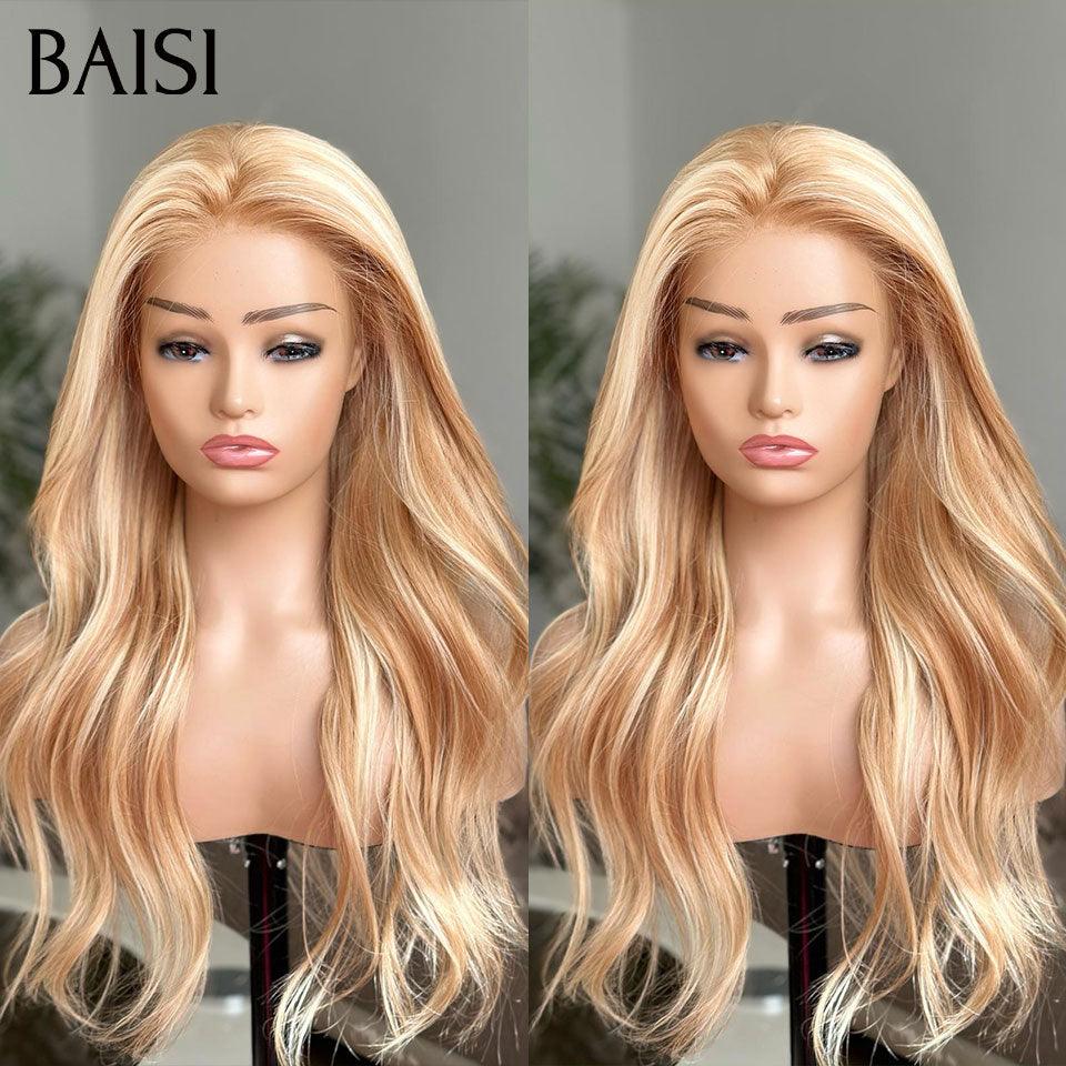 BAISI 13X4 lace Perruque Personnalisée De Haute Qualité Couleur Blonde 4/60# Body wave en 100% Cheveux Humains