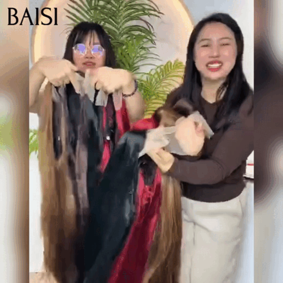BAISI 4 Perruques 100€ 24 Pouces différentes 4 couleurs noir bordeaux marron miel stock limité soldes blended human hair sans retour