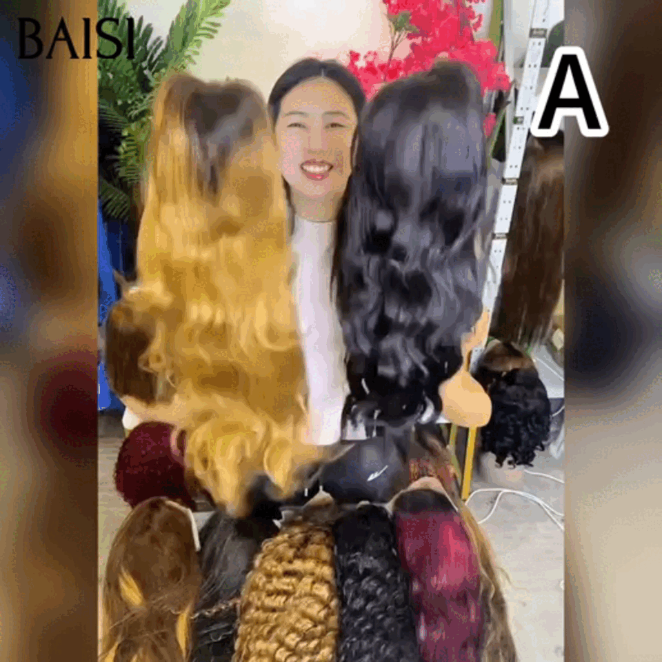 BAISI pour revendre 8 couleurs pour 2 perruques 20 pouces 200€  13x4 lace frontal Lisse ou curly wave ou body wave en 100% vrais cheveux humains