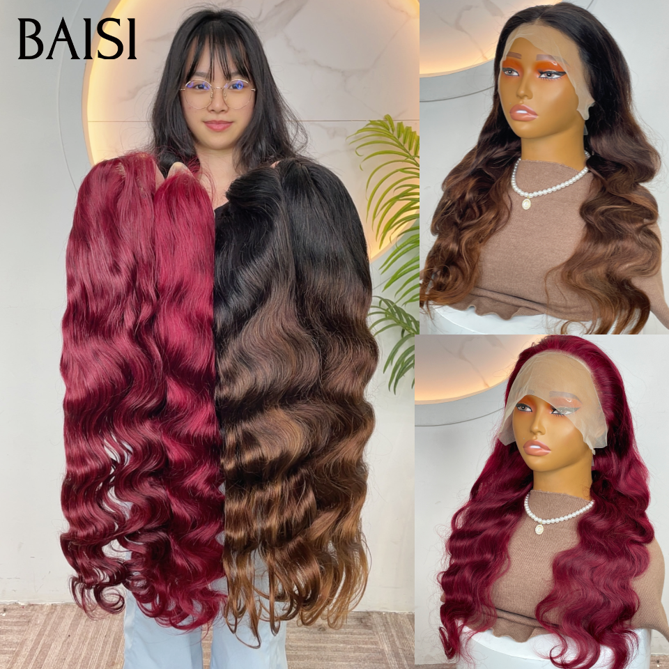 2 perruques 16 Pouces 149€ 13x4 lace frontal Perruque Body wave 2 couleurs Bordeaux ou Marron en 100% Cheveux Humains