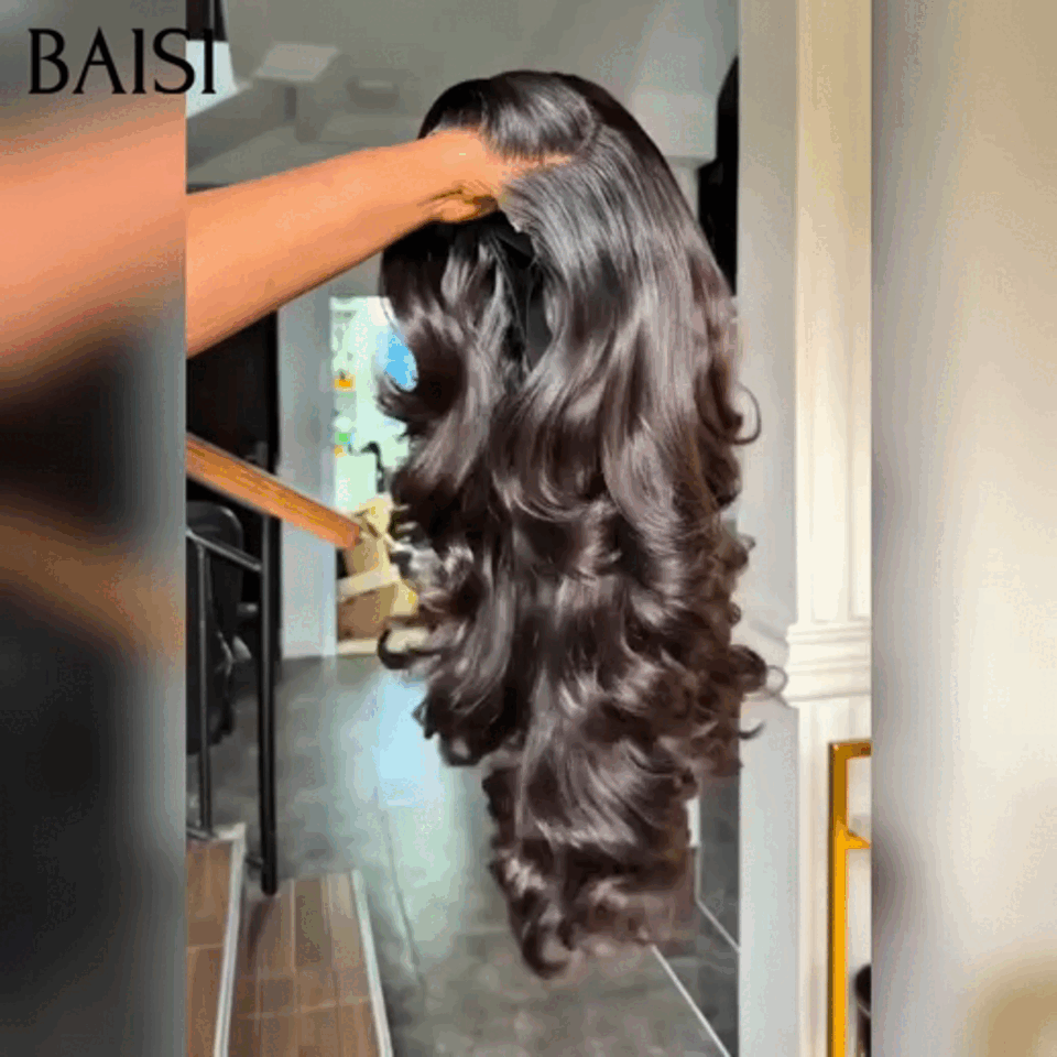 BAISI Perruque body wave sans colle bandeau 80€ Fabriquée A La Machine ou lace frontale 180€ 300%densité 16 pouces en 100% Cheveux Humains