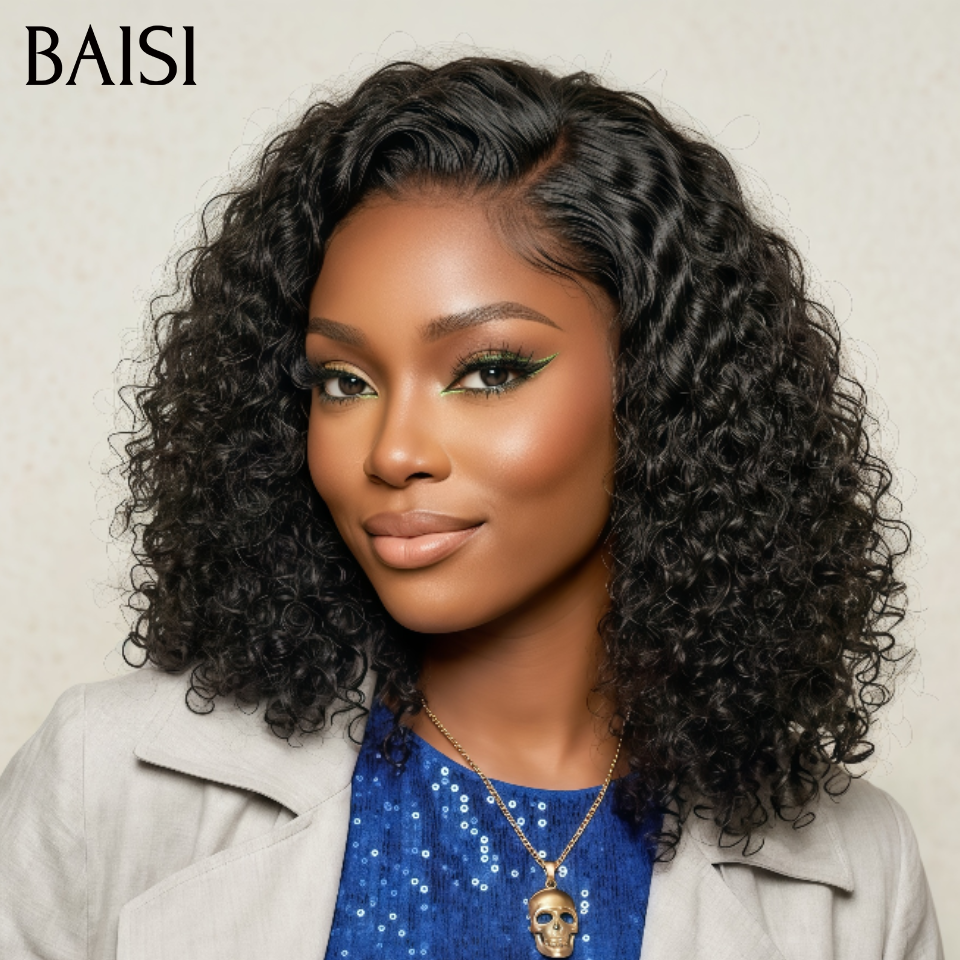 BAISI Perruque Frontale Bob Deep Wave 79€ moitié prix en 100% cheveux humains MP50