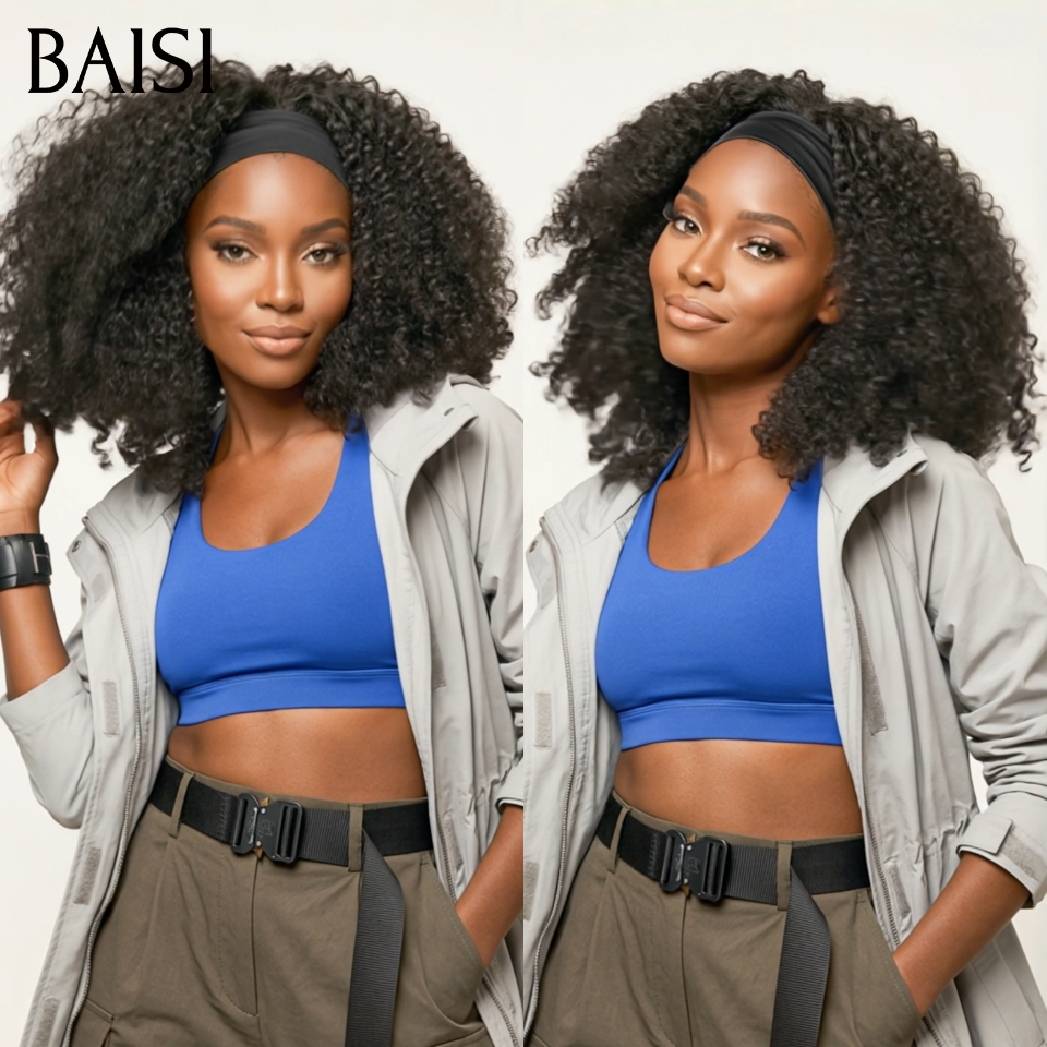BAISI Perruque Bandeau Noir 14Pouces 139€ ou Pixie Lisse en couleur Mixte 4X4 lace 86€ ou 13X4 lace 75€ moitié prix 100% Cheveux Humains MP50